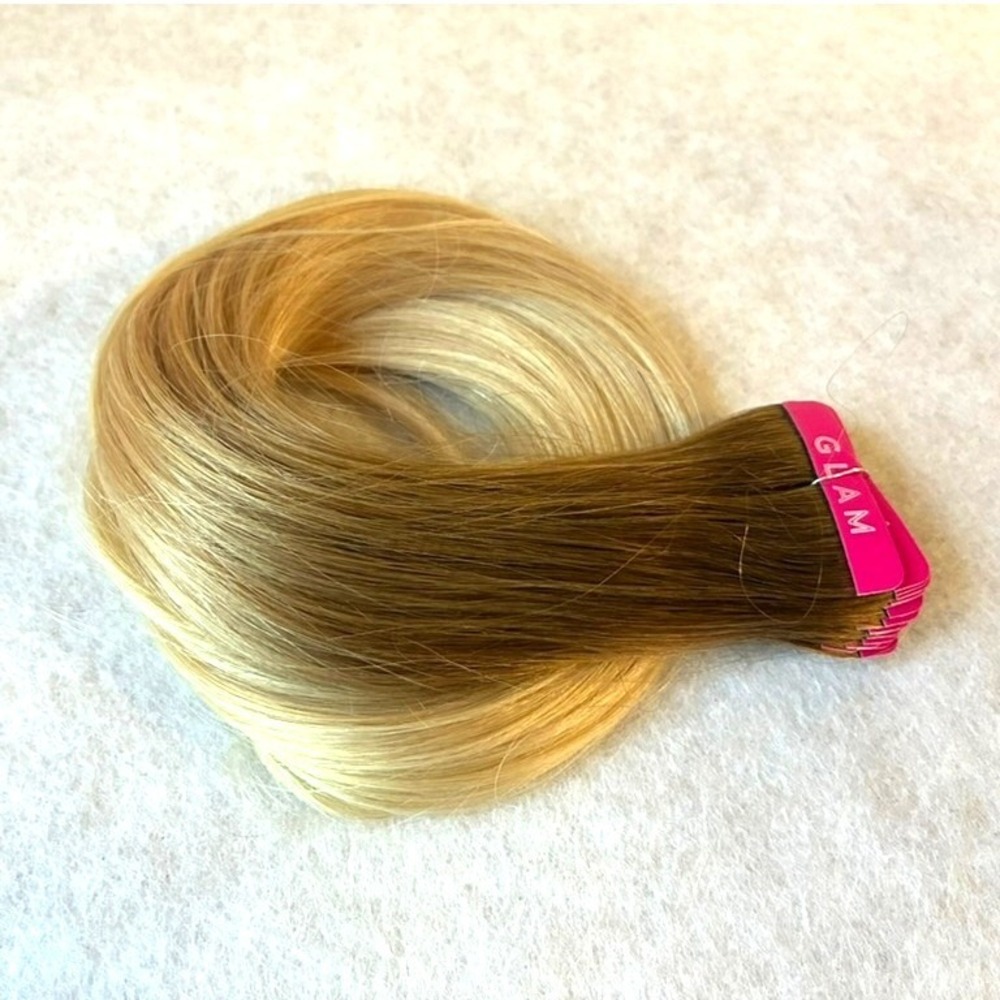 Glam Seamless 20" Tape In Hair Extensions Ash Brown Ash Blonde #9/#22 20 Pack